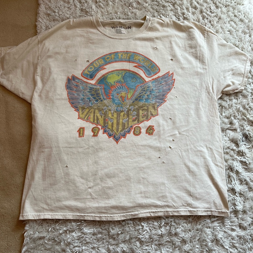 Urban outfitters van hallen oversized graphic tee shirt